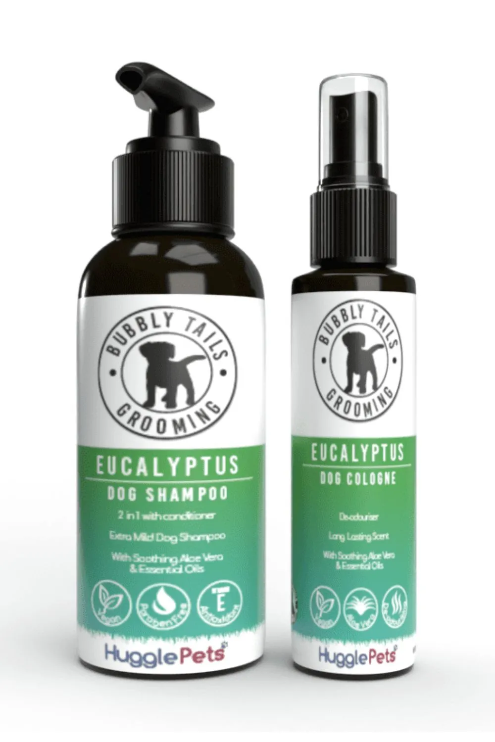 Bubbly Tails Eucalyptus 2 in 1 Dog Shampoo & Deodorising Cologne Set