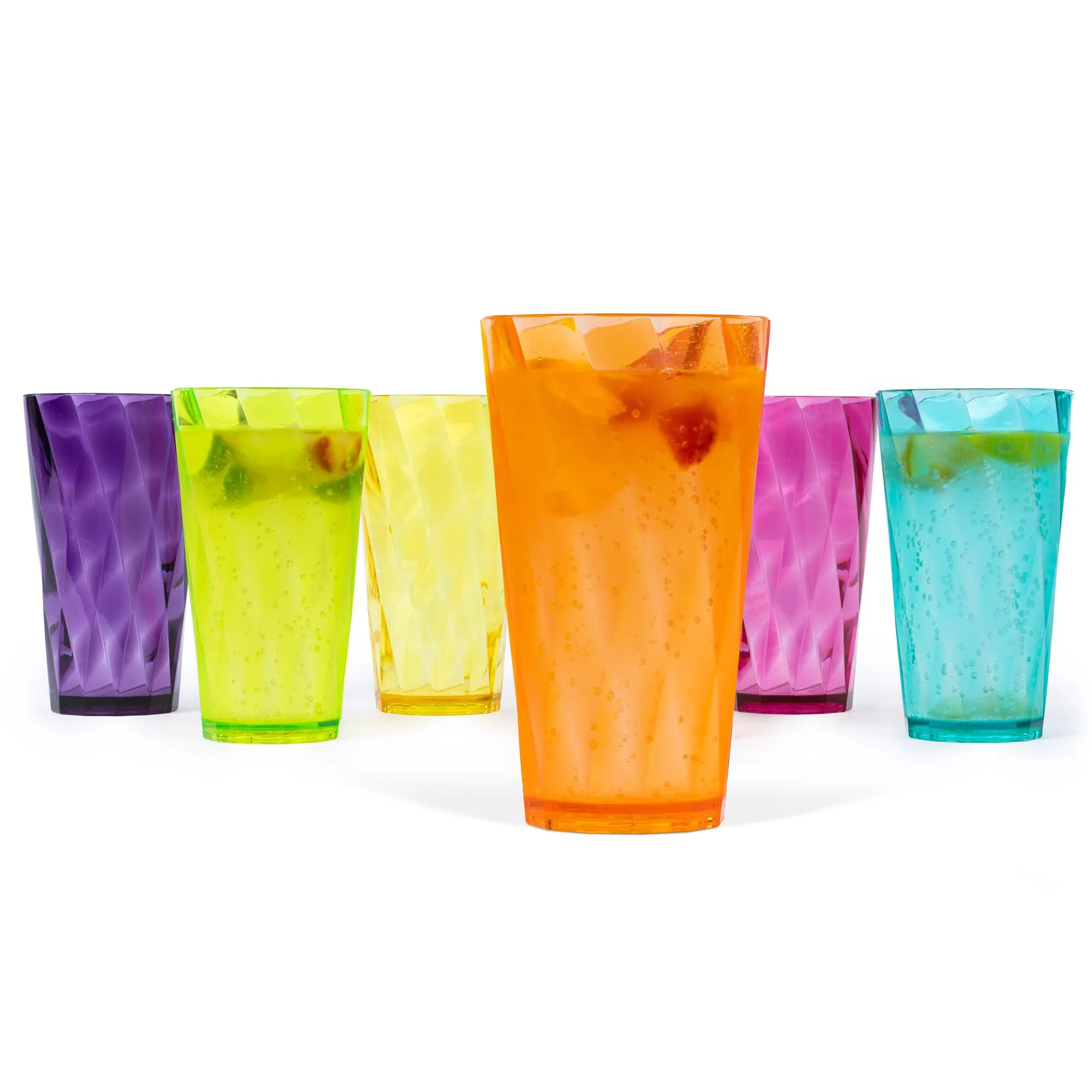 Multicoloured Plastic Tumblers - Set of 6
