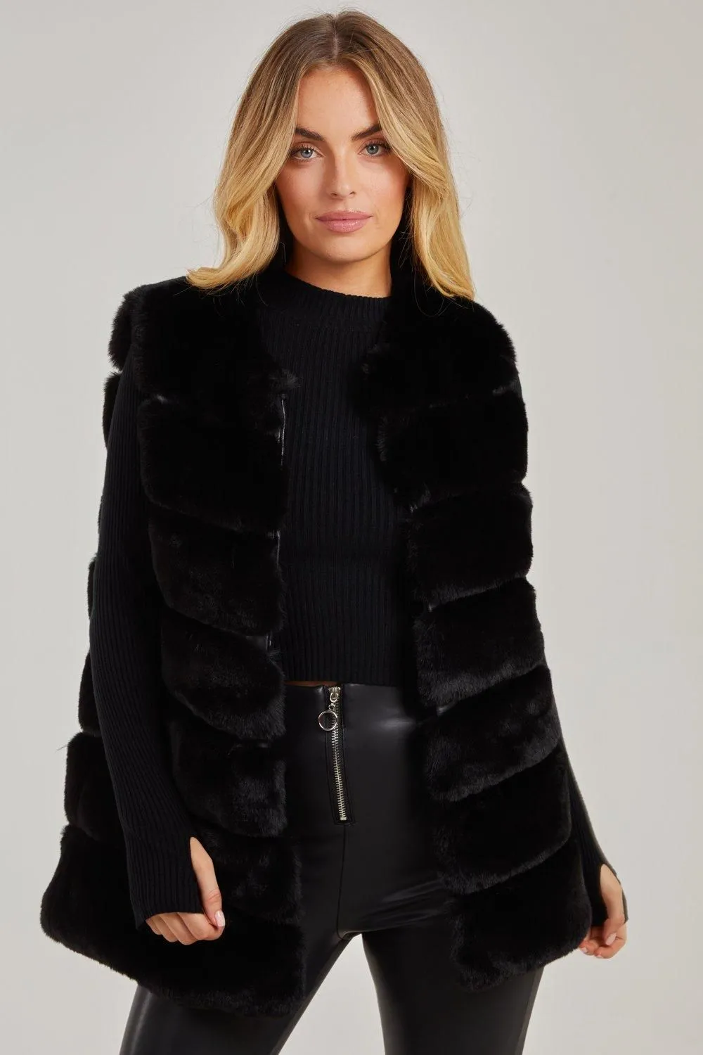 Pelted Faux Fur Gilet