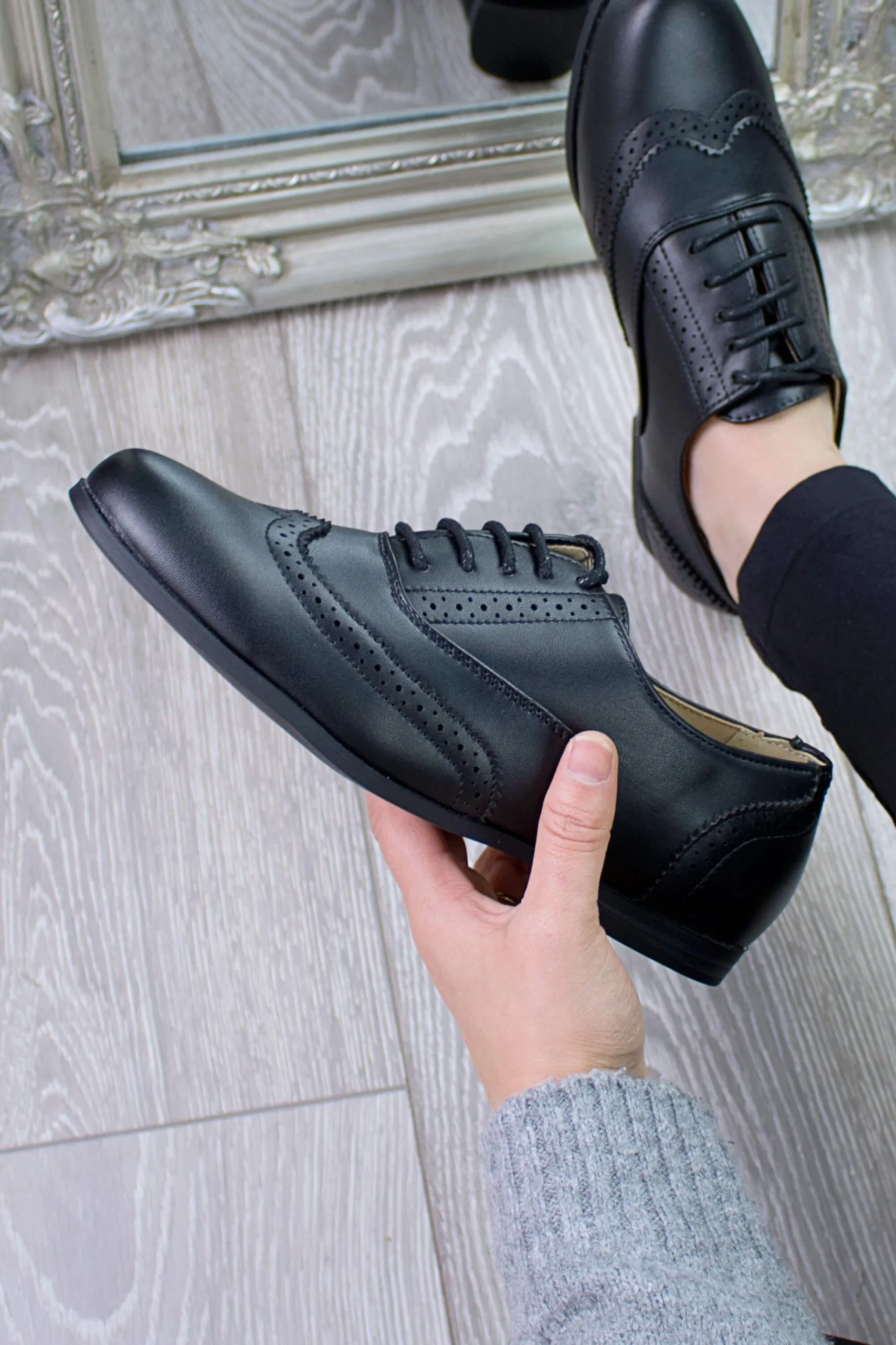 Heel Brogues  Lace Up Shoes