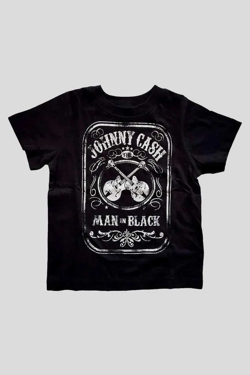 Toddler Little Man In Black Tee