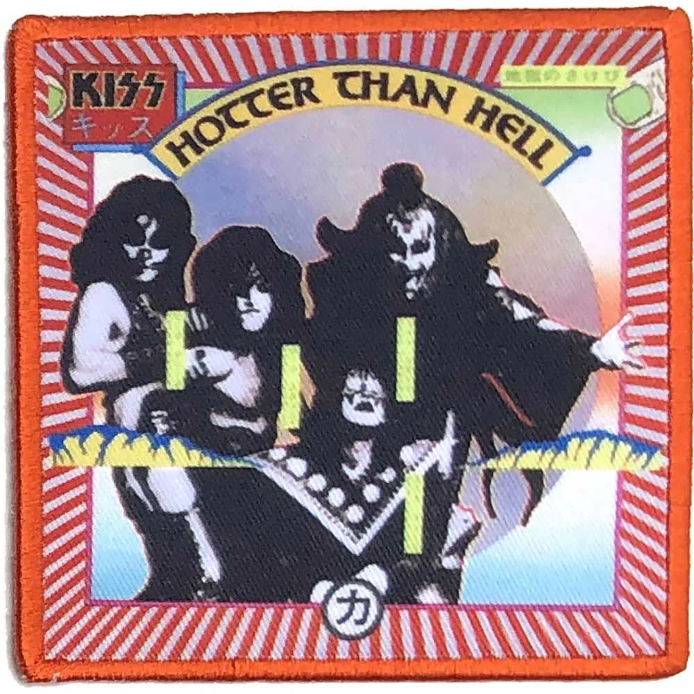 Blurred Hotter Than Hell Band Logo Iron On Patch