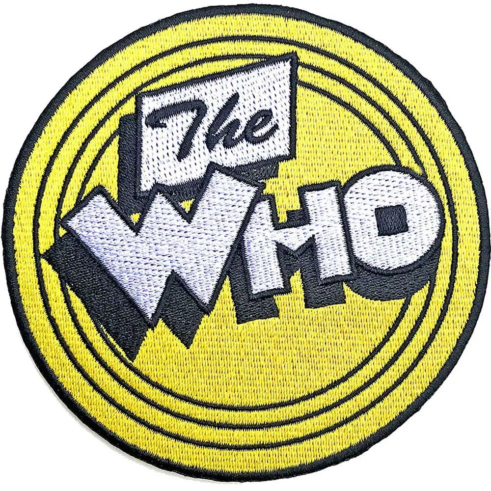 Patch Yellow Circle Band Logo Official Yellow Embroidered woven iron on