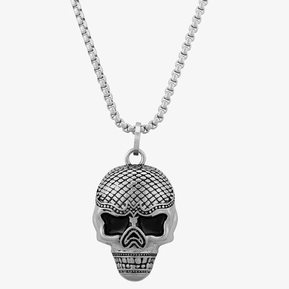 Oxidised Skull Necklace OSN-431S-BX