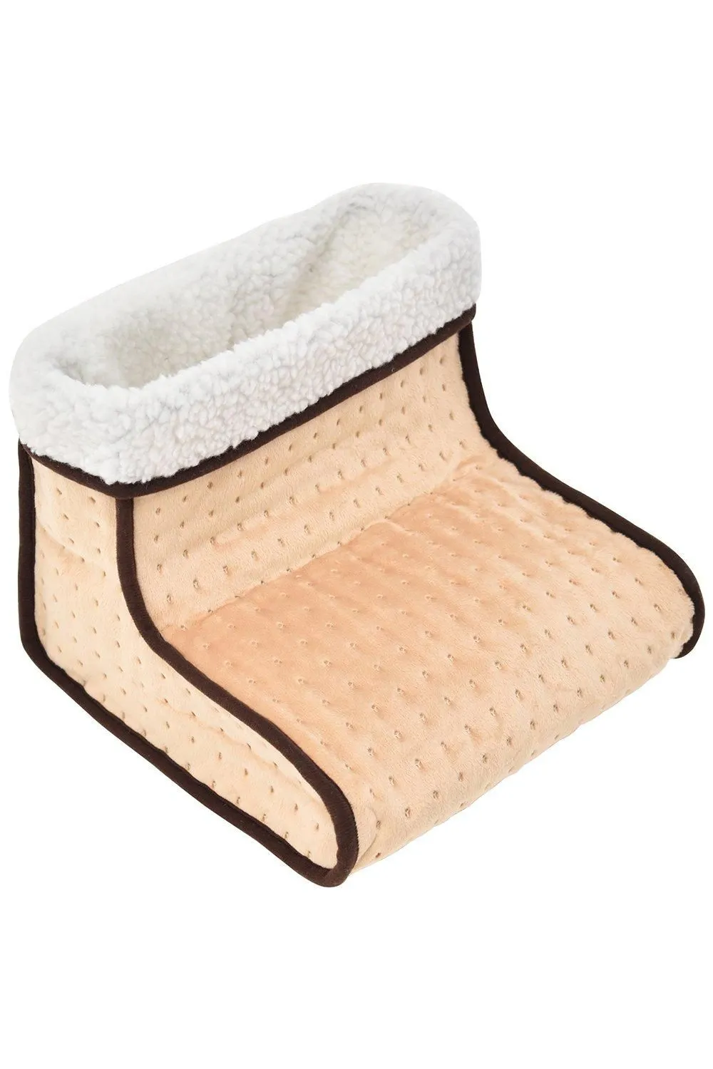 Electric Heated Foot Warmer Therapeutic Pain Relief Therapy Beige