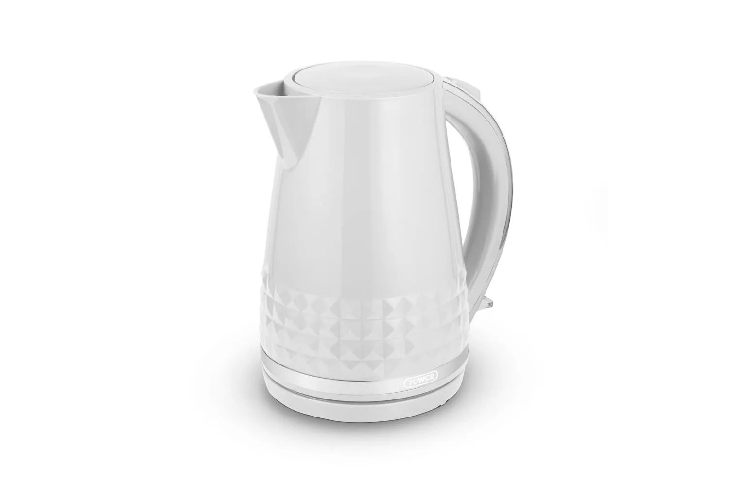 Solitaire 1.5L 3KW Kettle White Chrome Accents