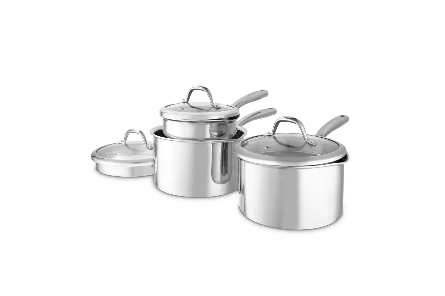 Tri-Ply 3 Piece Saucepan Set
