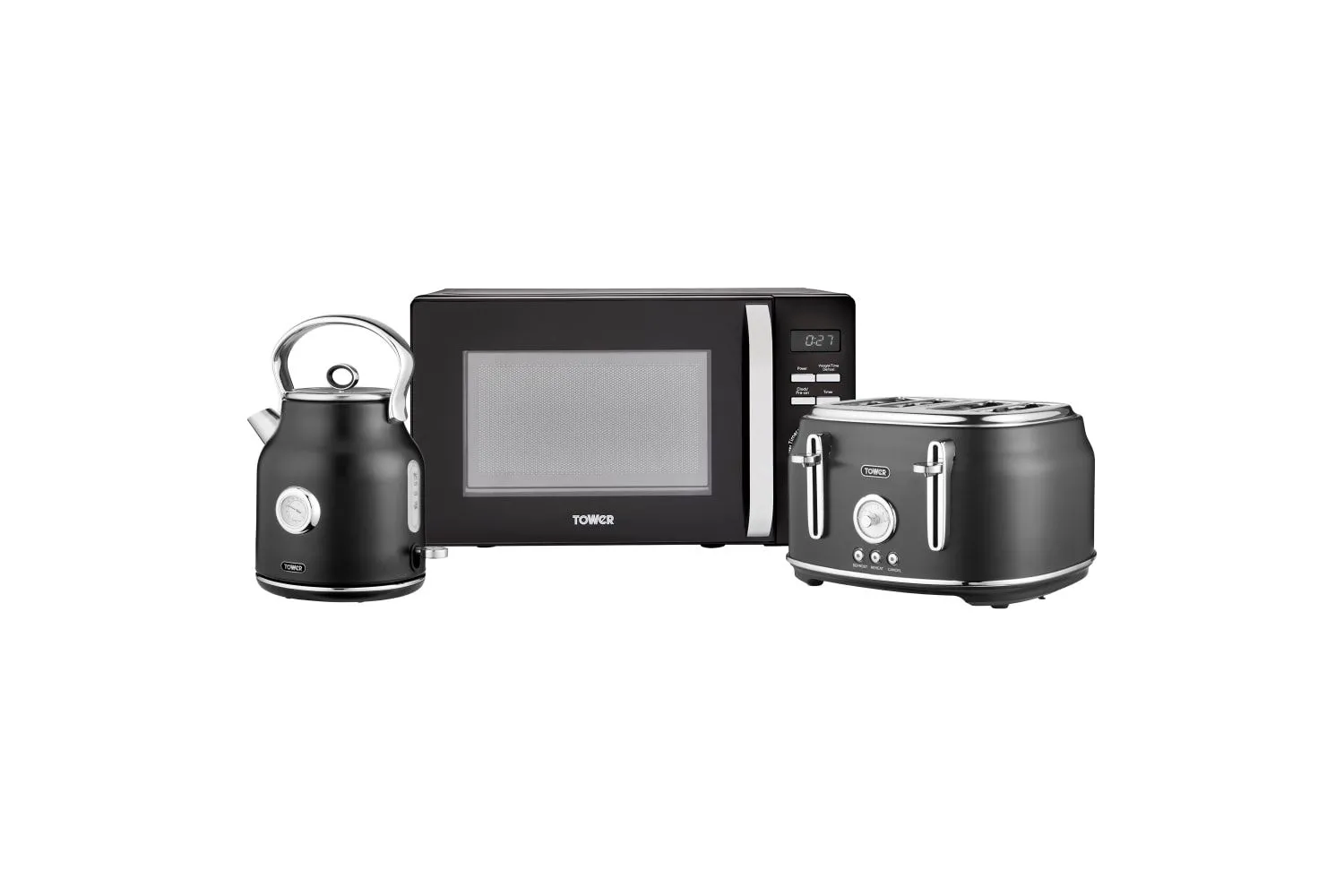 1.7L Kettle, 4 Slice Toaster & 20L Microwave Triple Pack