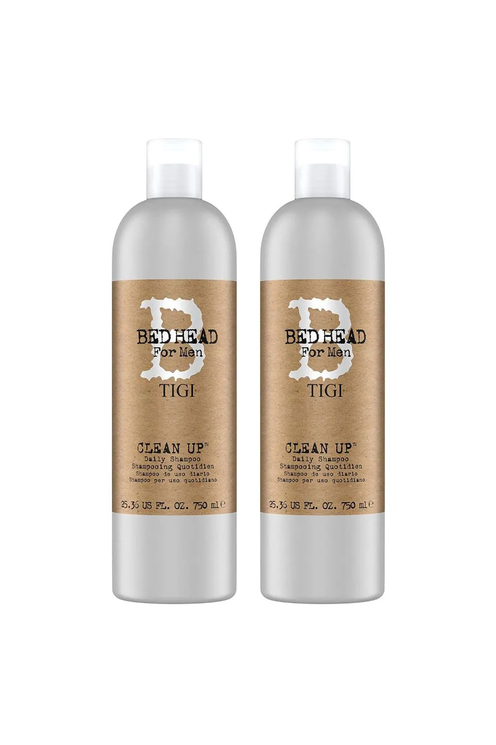 Clean Up Mens Daily 'Shampoo' for Normal Hair 750ml, 2pk