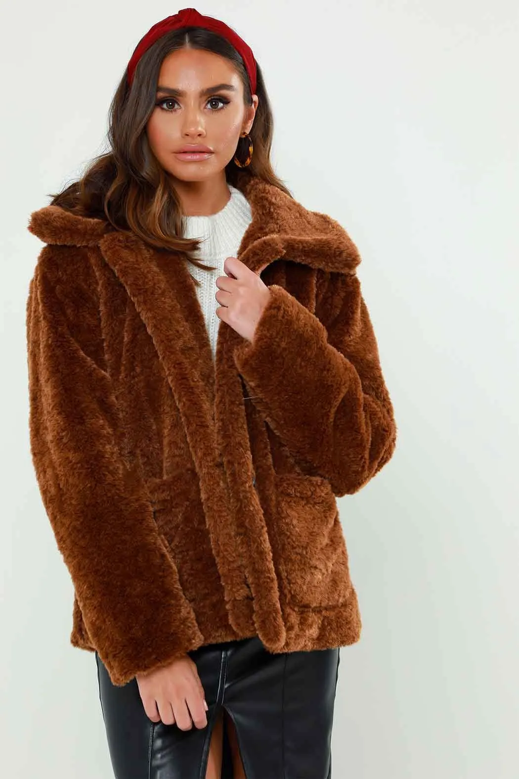 Borg Fur Collar Jacket