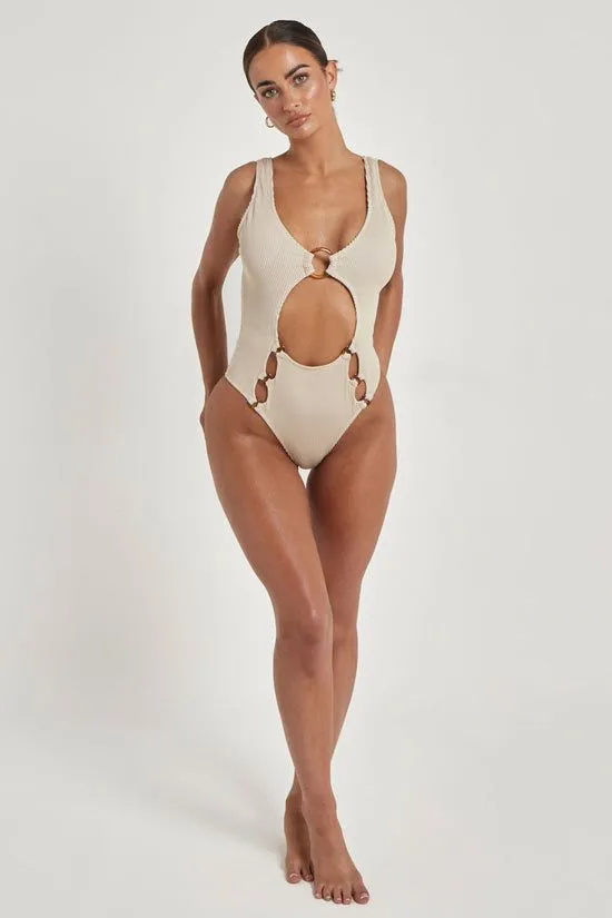 Cut Out Ring Swimsuit