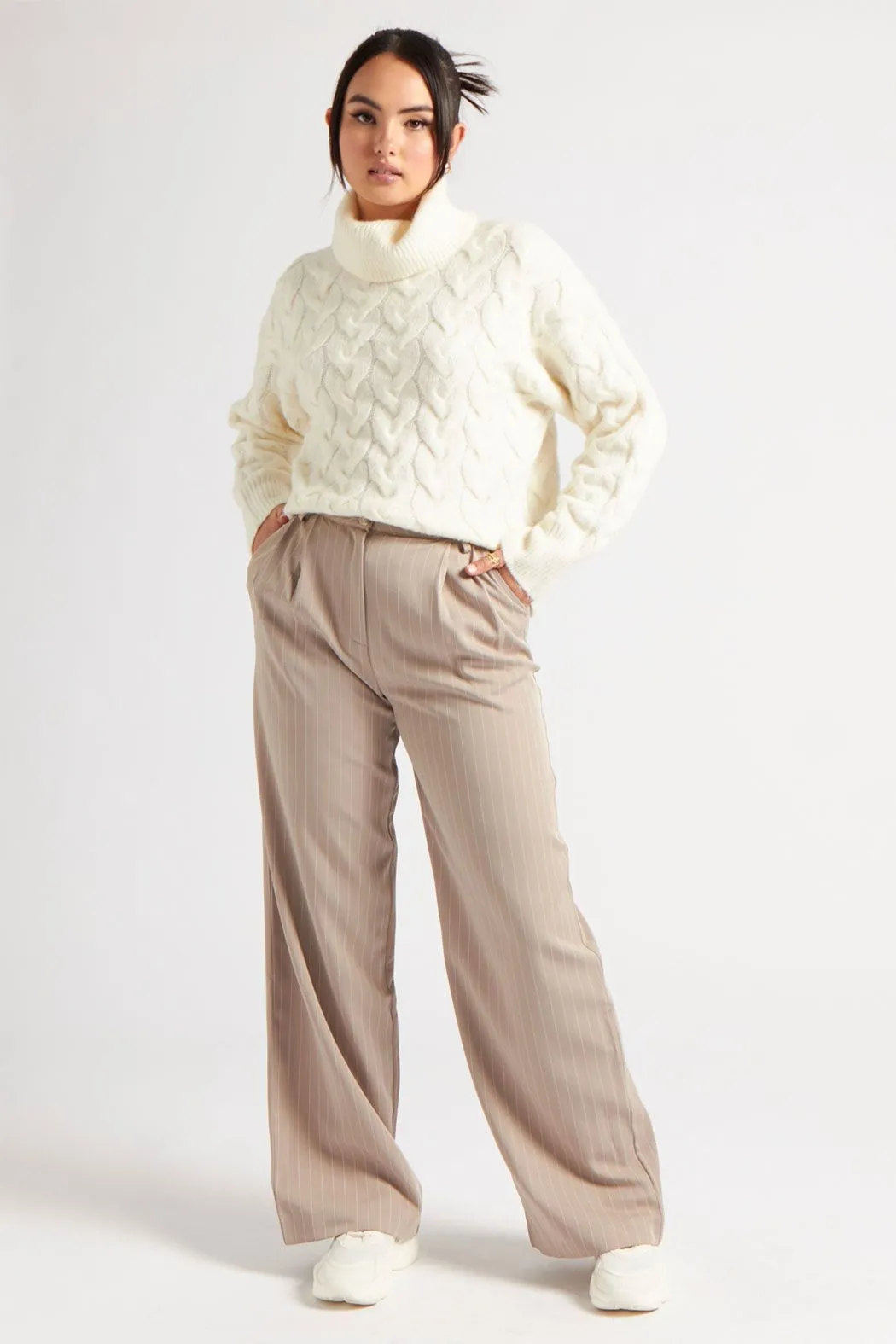 Stripe Wide Leg Trouser