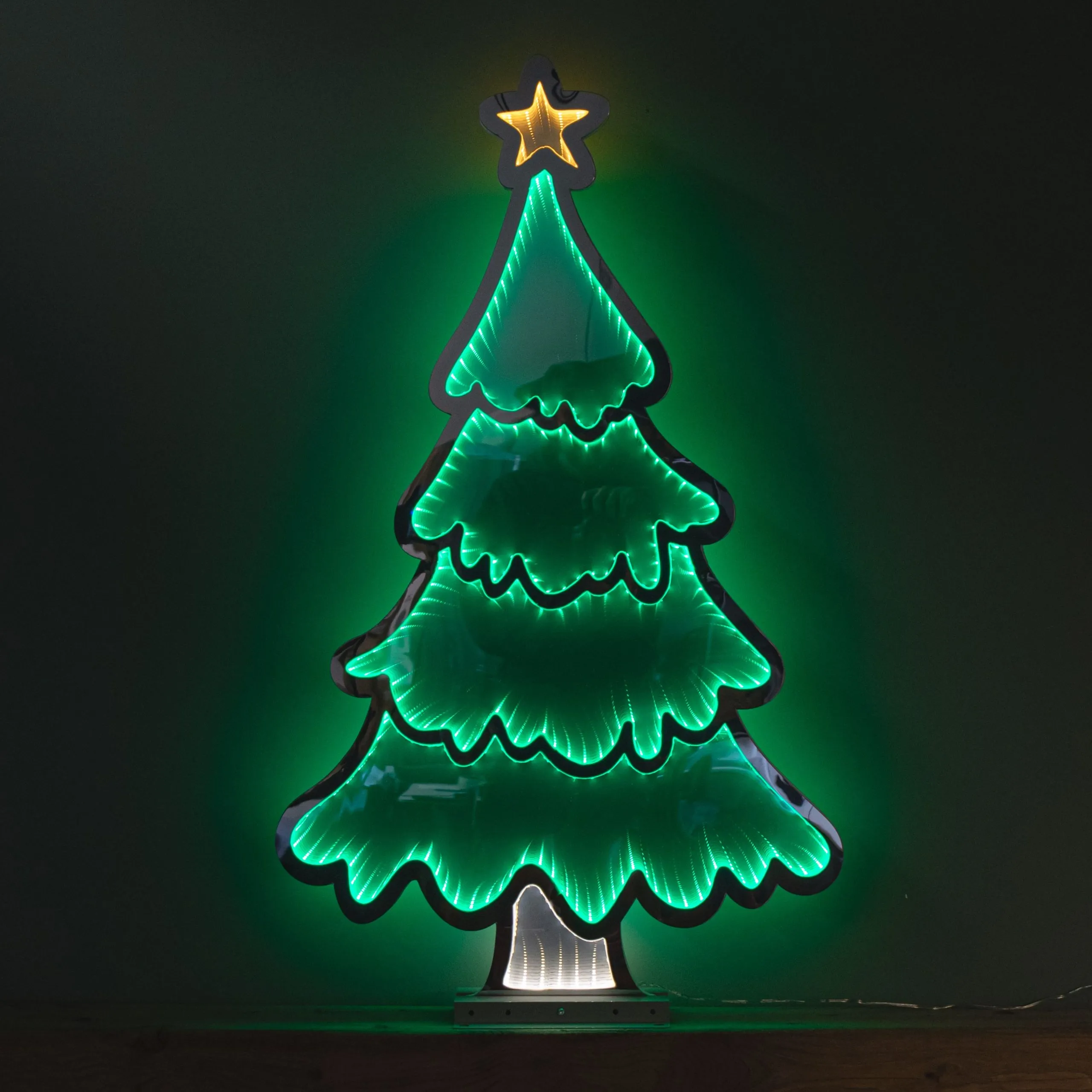 Light up Standing Tree with Star Infinity Decoration with LEDs