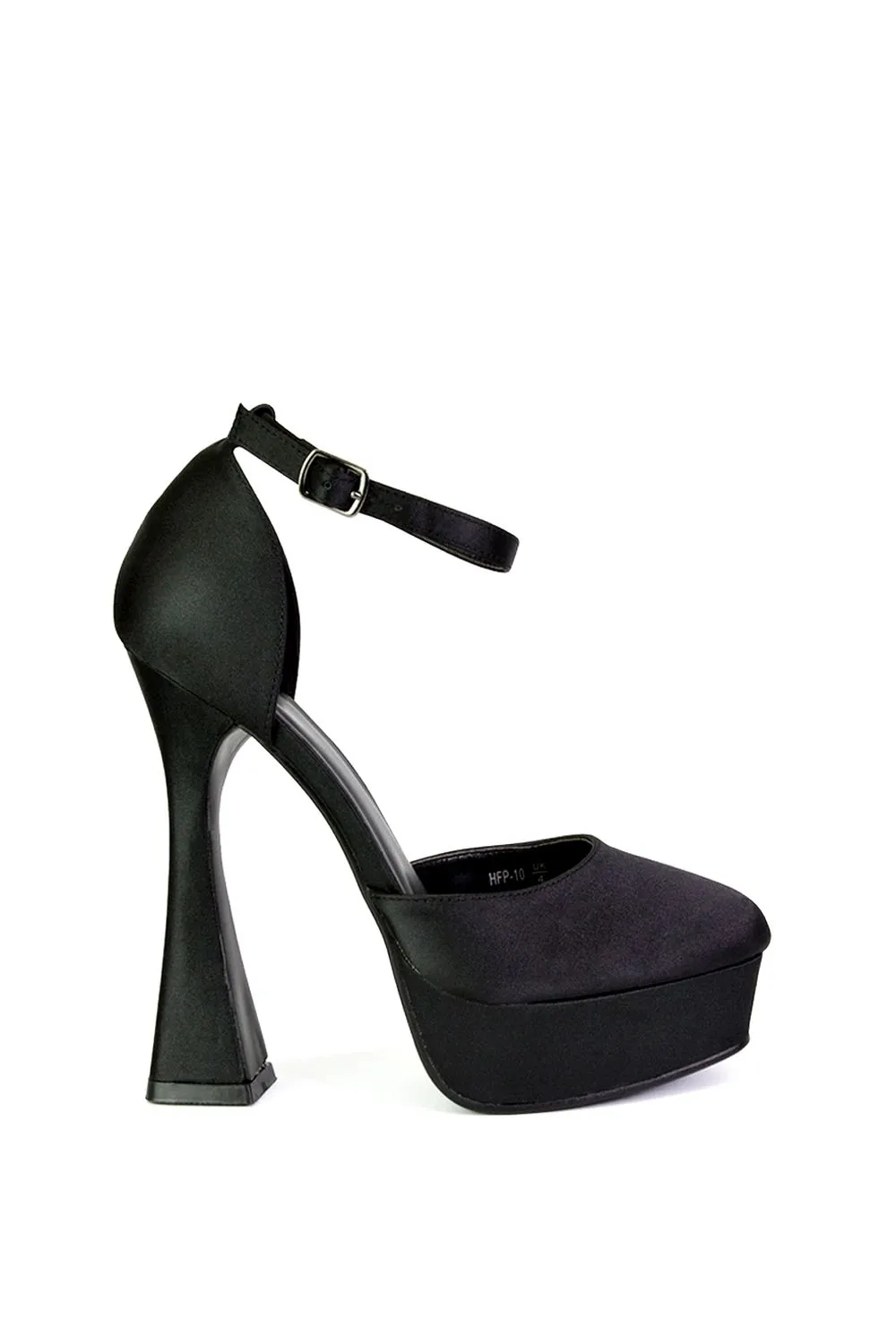 'Leonardo' Satin Court High Heels Platform Wedding Shoes