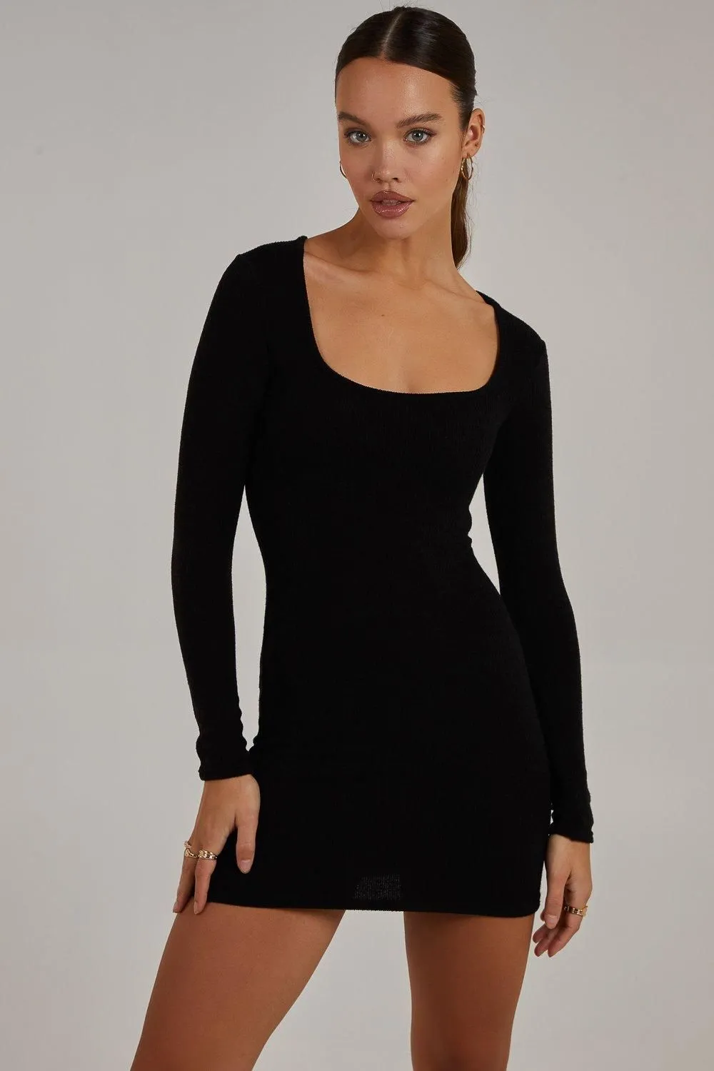 Brushed Long Sleeve Dress