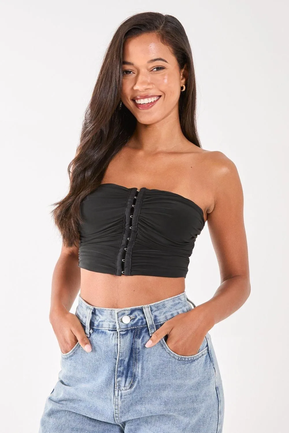 Eyelet Detail Corset Top