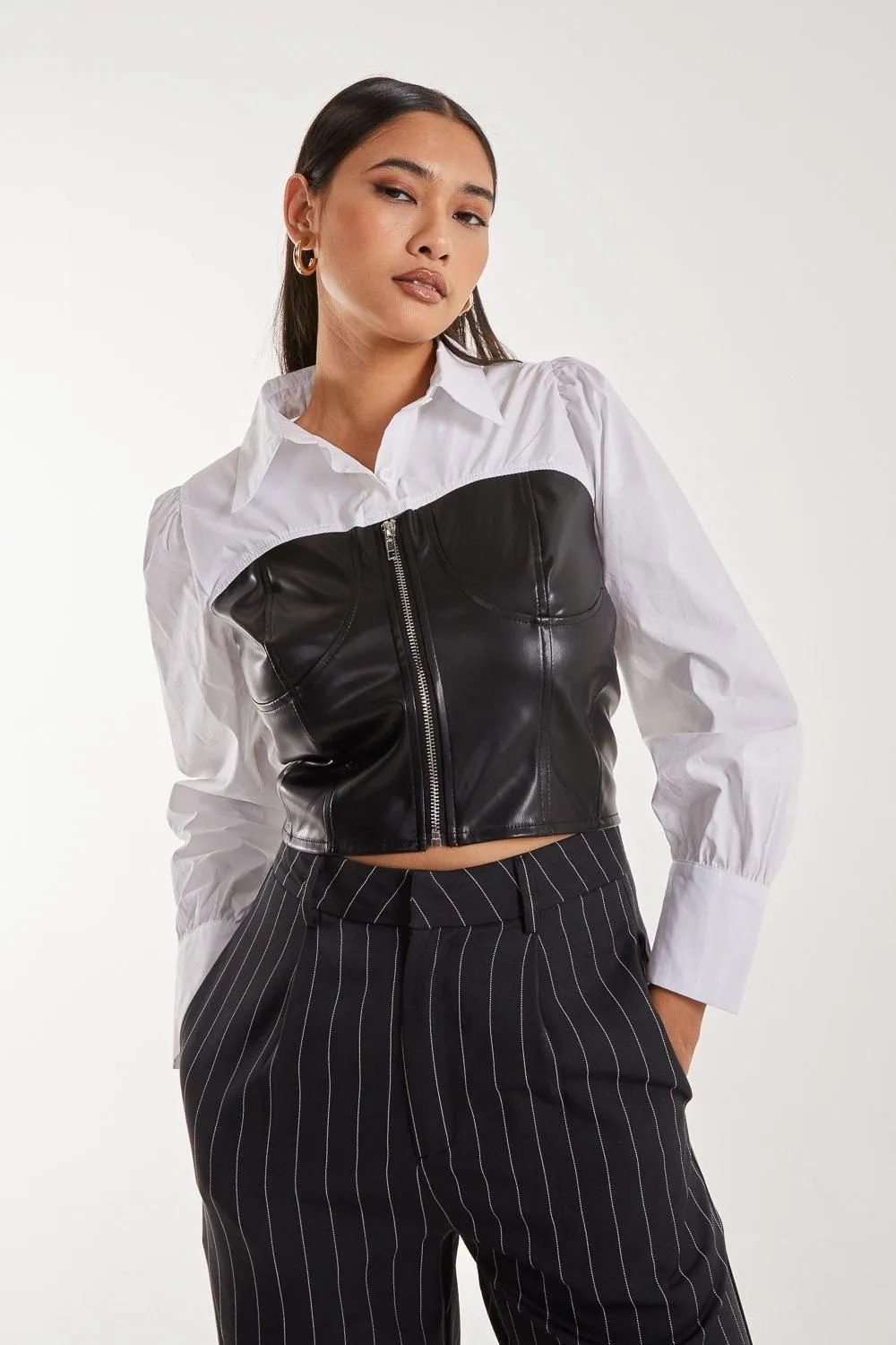 Double Layer Corset Shirt