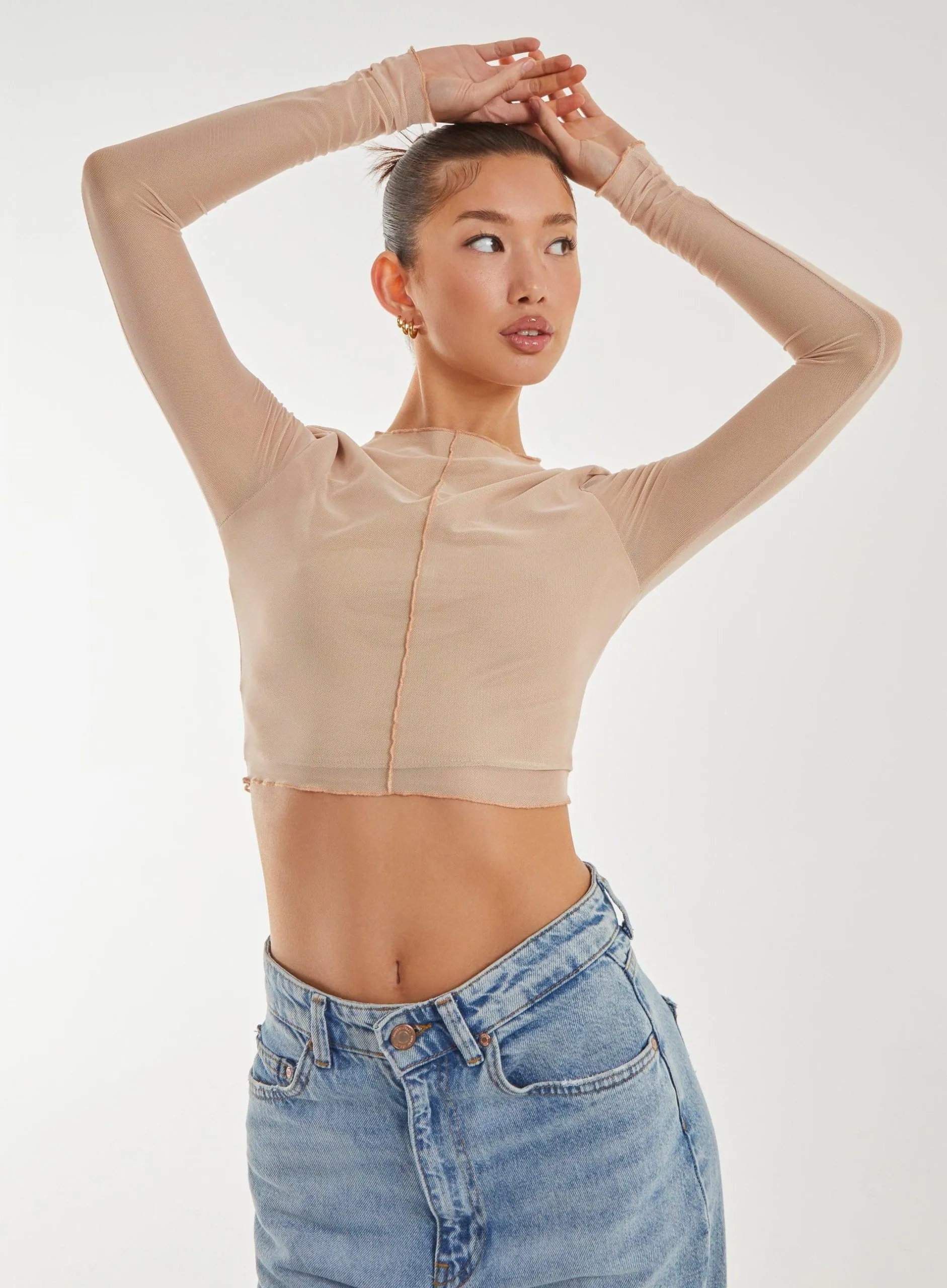 Mesh Bodycon Crop Top