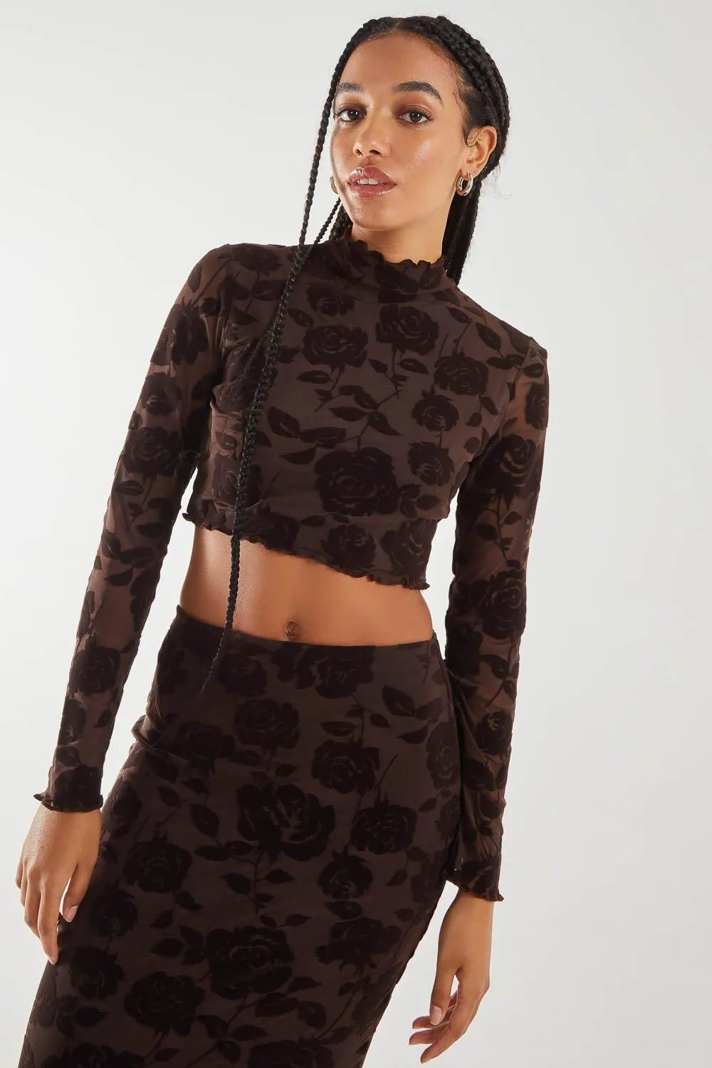 Flock Floral Long Sleeve Top