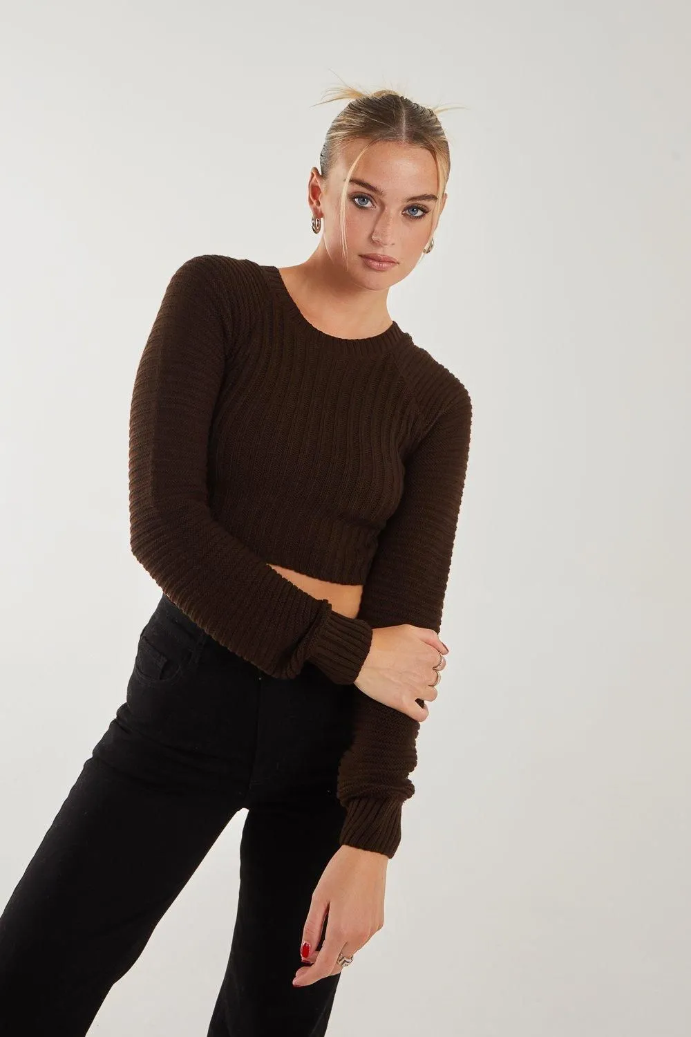 Cropped Knit Jumper