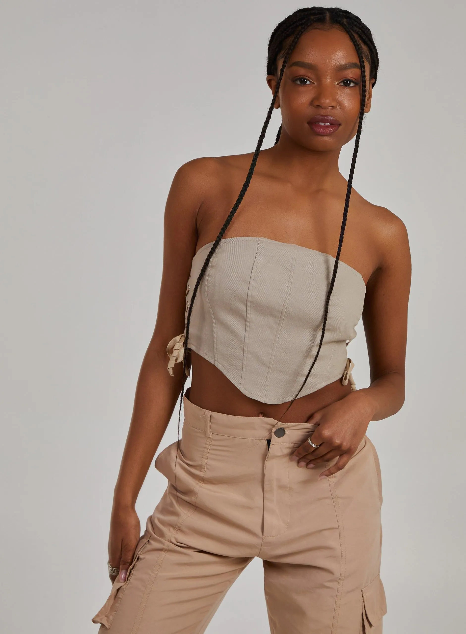 Cargo Lace Up Corset Top