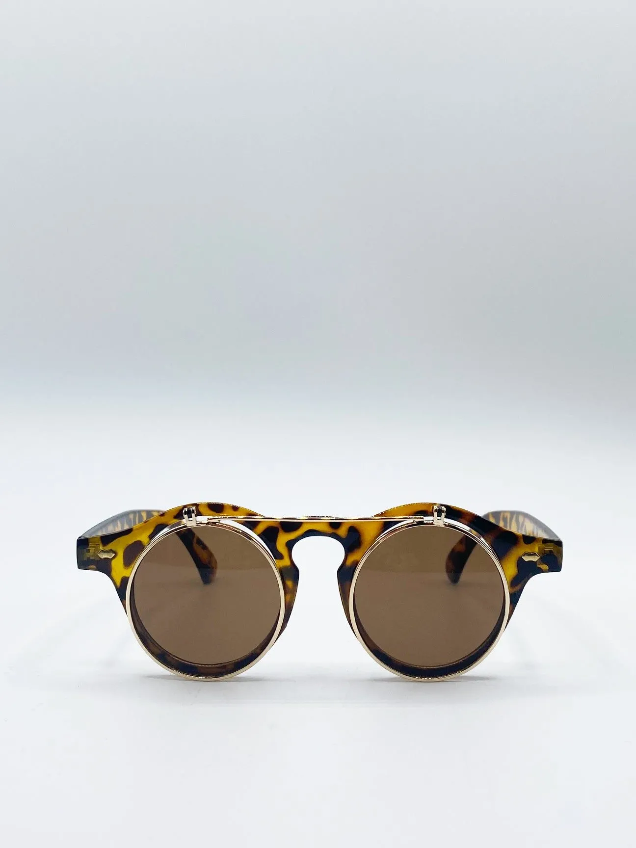 Brown Flip Lens Sunglasses