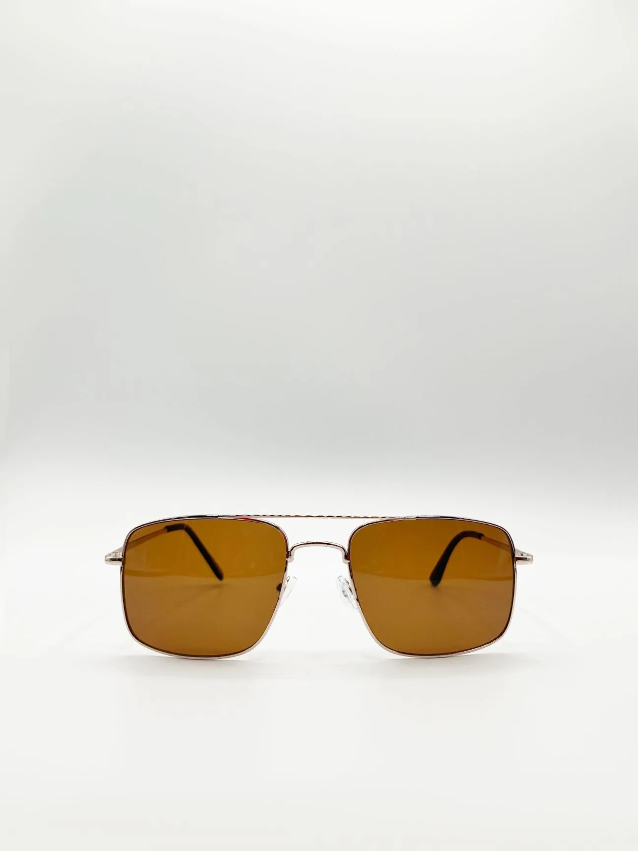 Aviator Style Square Frame Sunglasses