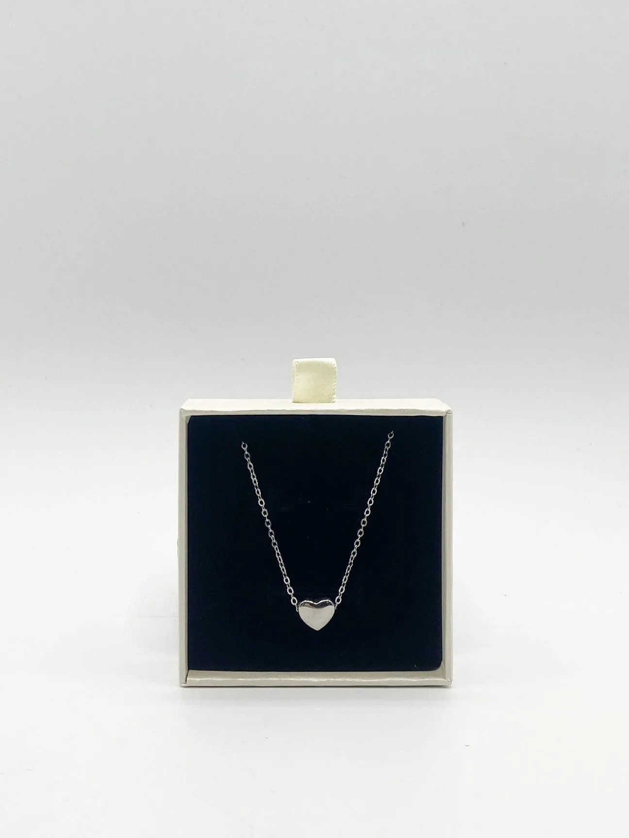 Small Heart Necklace in Silver