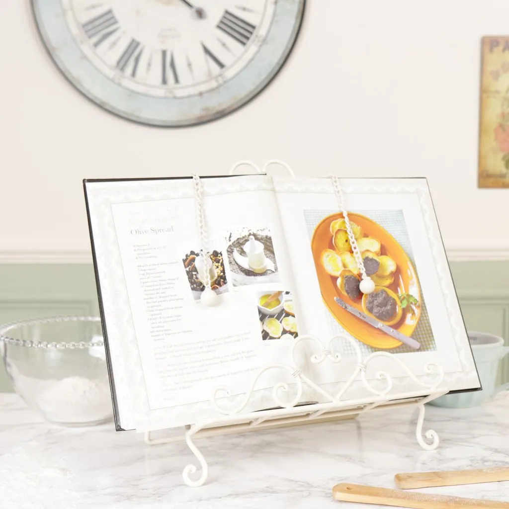 Country Cream Vintage Recipe Cookbook Stand