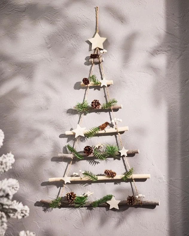 Traditional Style Christmas Decorations Hanging Shooting Star Tree Ladder 70cm