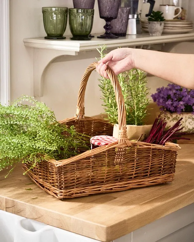 Country Style Garden Kitchen Storage Trug Basket