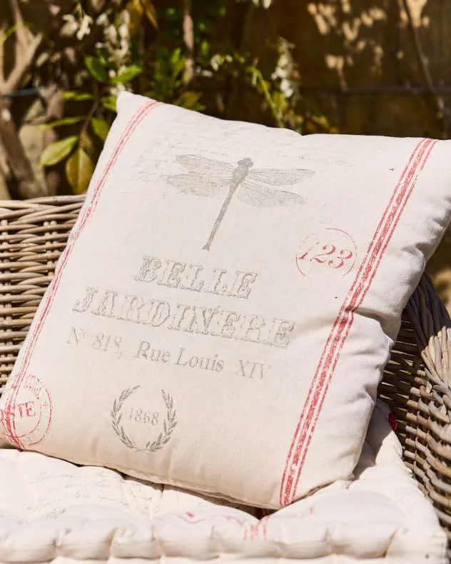 Traditional Belle Jardinere Red Summer Outdoor Garden Cushion 50cm x 50cm
