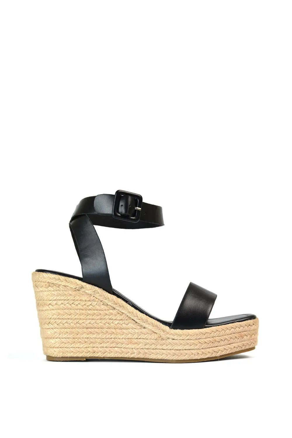 'Linda' Strappy Platform Woven Wedge Heel Sandals