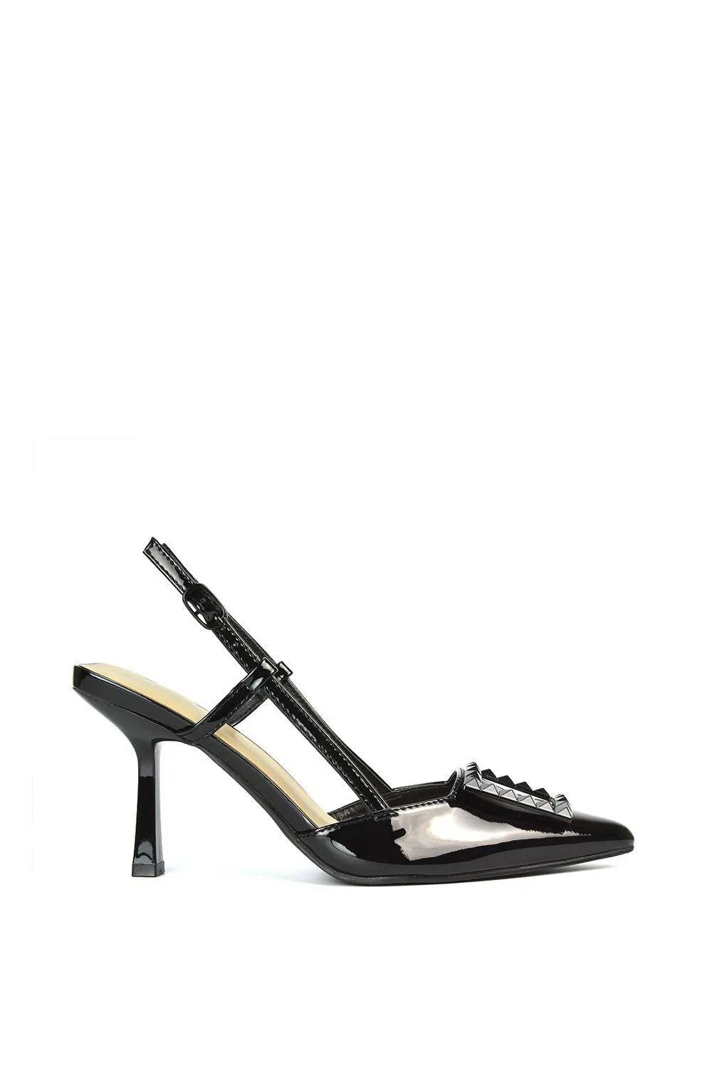 'Carrie' Slingback Pointed Toe Stiletto Mid High Heel Court Shoes