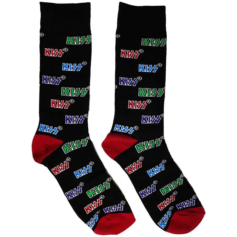 Coloured Logos Pattern Ankle Socks