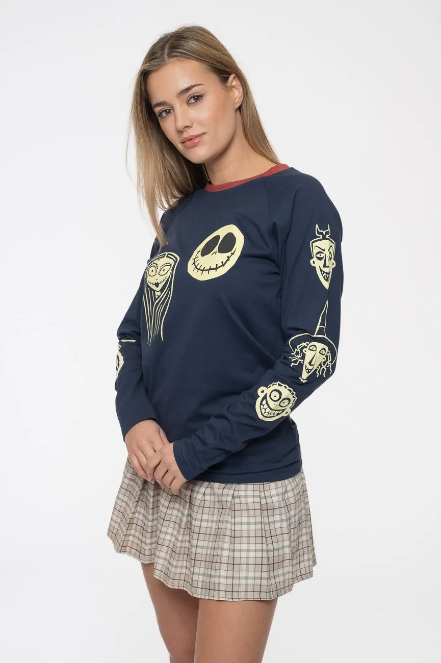 Faces AOP Long Sleeve T Shirt