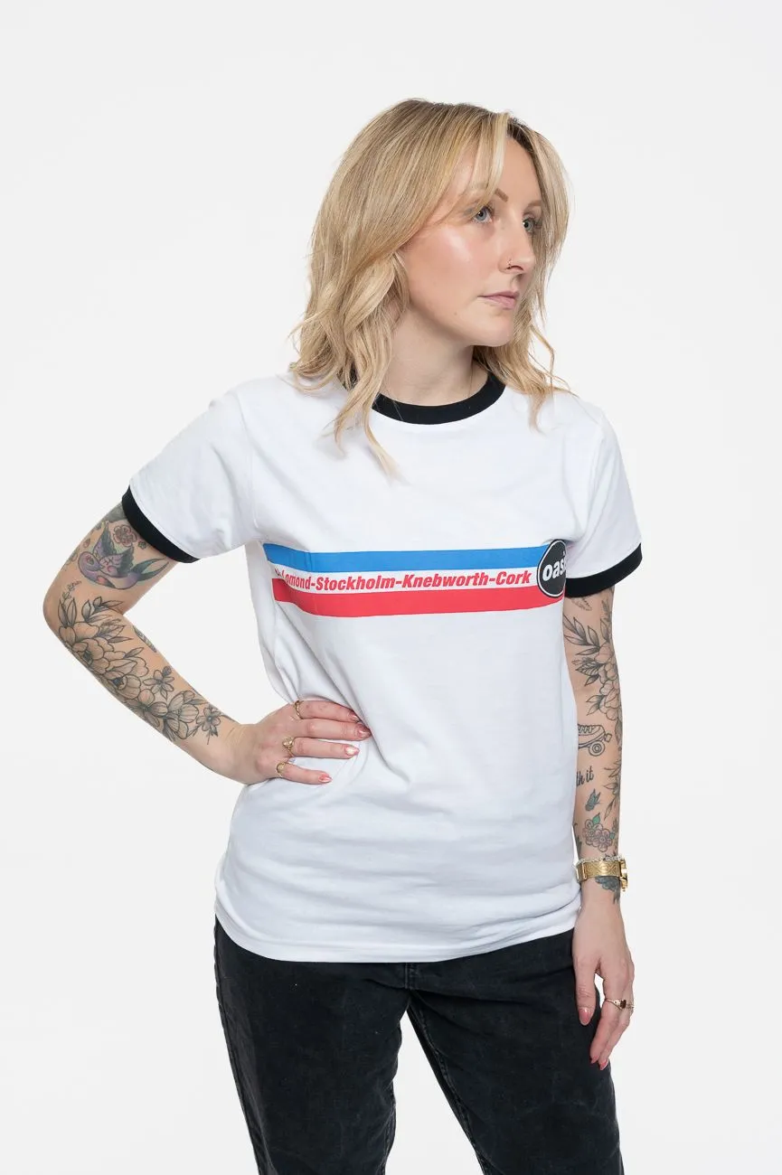 1996 Tour Horizontal Stripes Ringer T Shirt