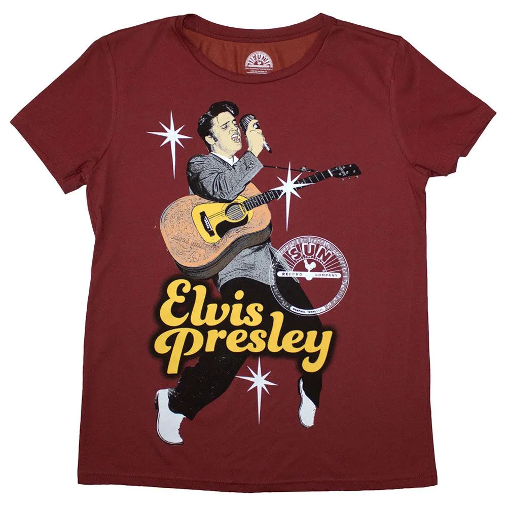 Sun Records Elvis Mic Womens T Shirt