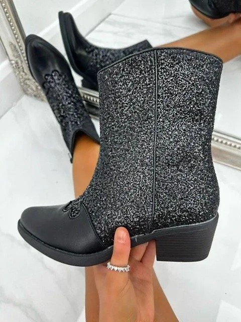 Glitter Cowboy Boots