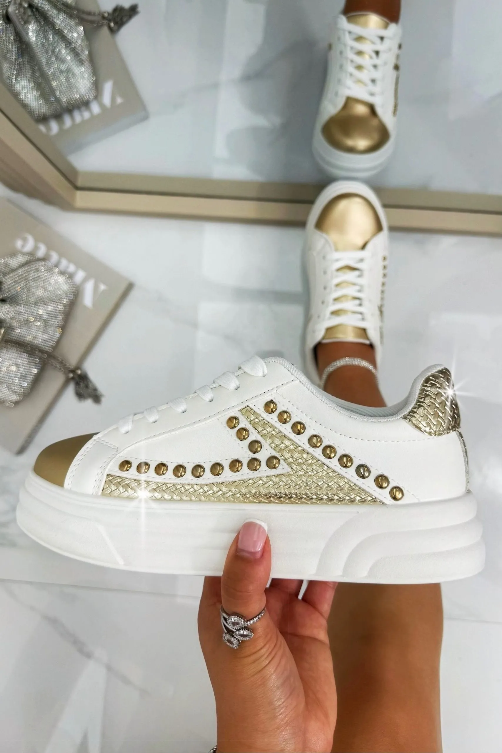 Sparkly Shine Studded Trainers