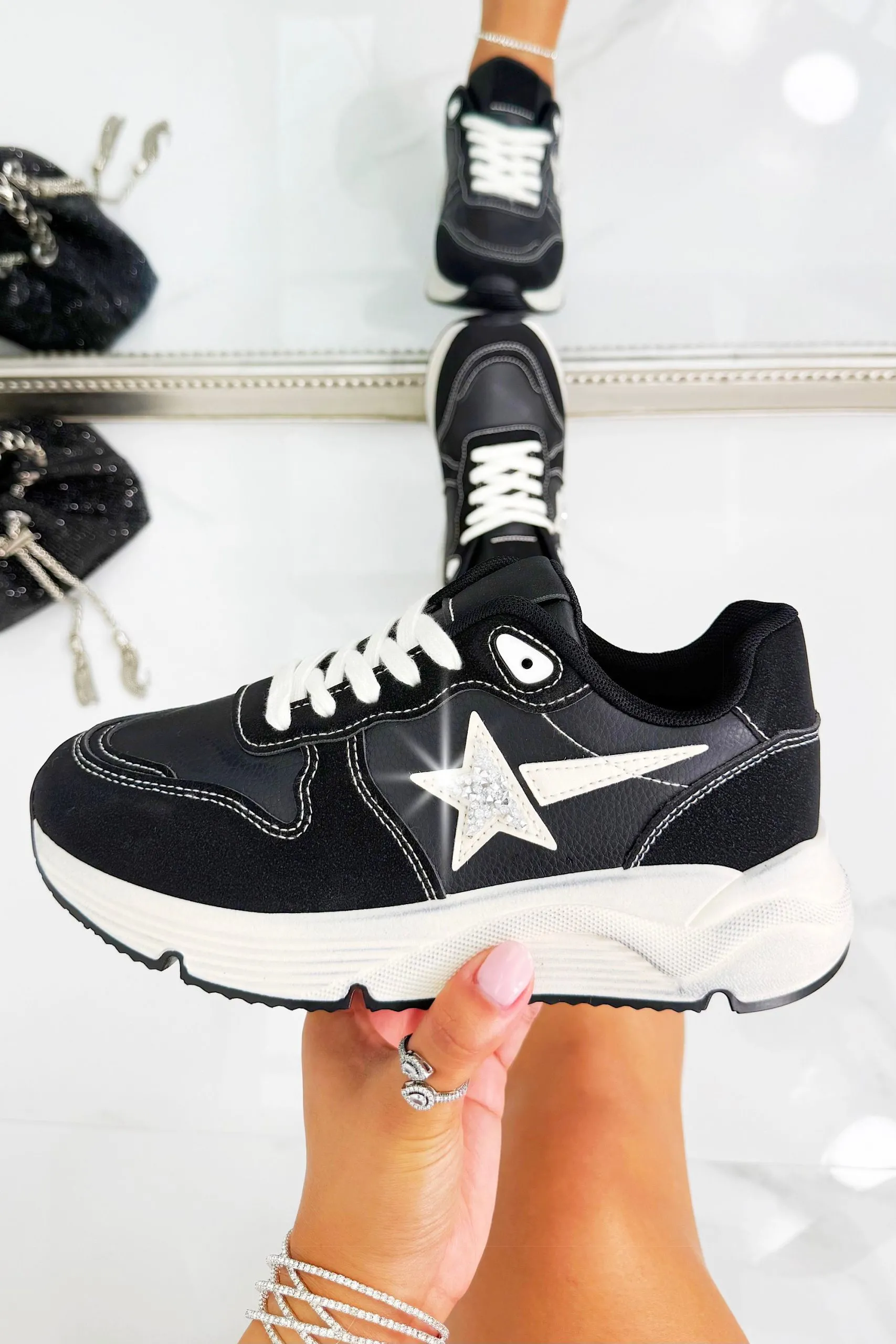 Crystal GG Star Running Sole Trainers