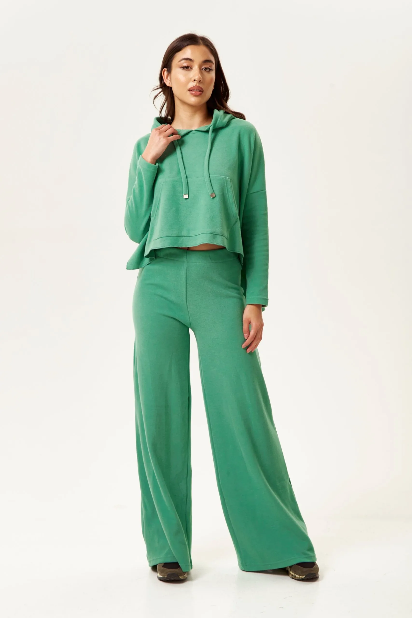 Wide-Leg Pant in Green