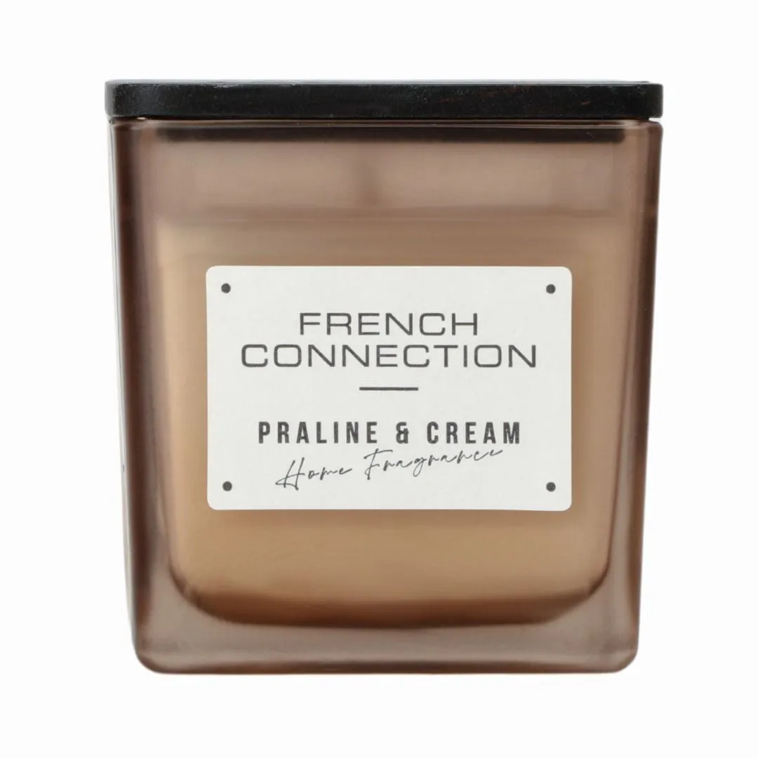 Square Praline & Cream Candle Long-Lasting Luxury Gift