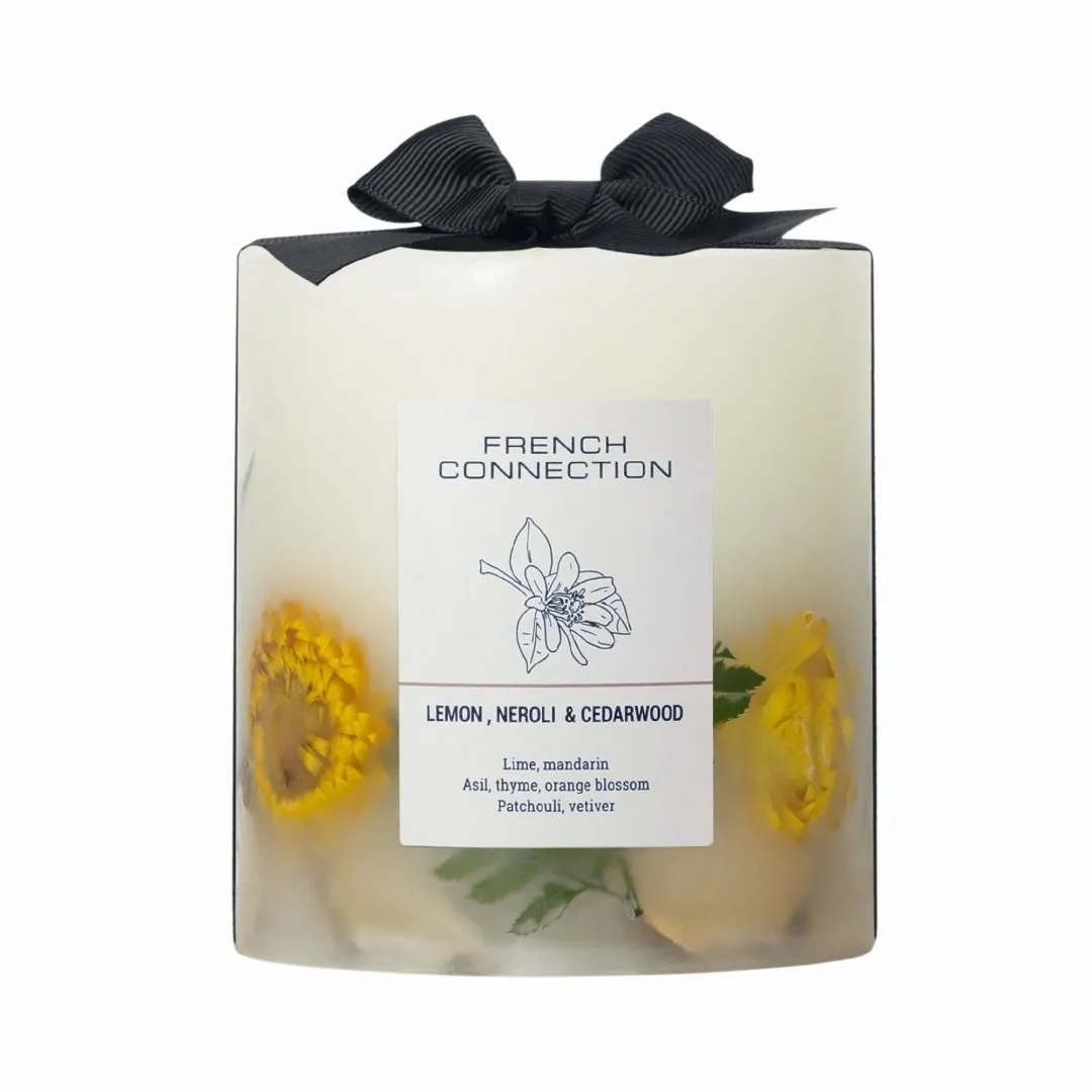 Botanical Infused Lemon Neroli & Cedarwood Candle Luxury Gift