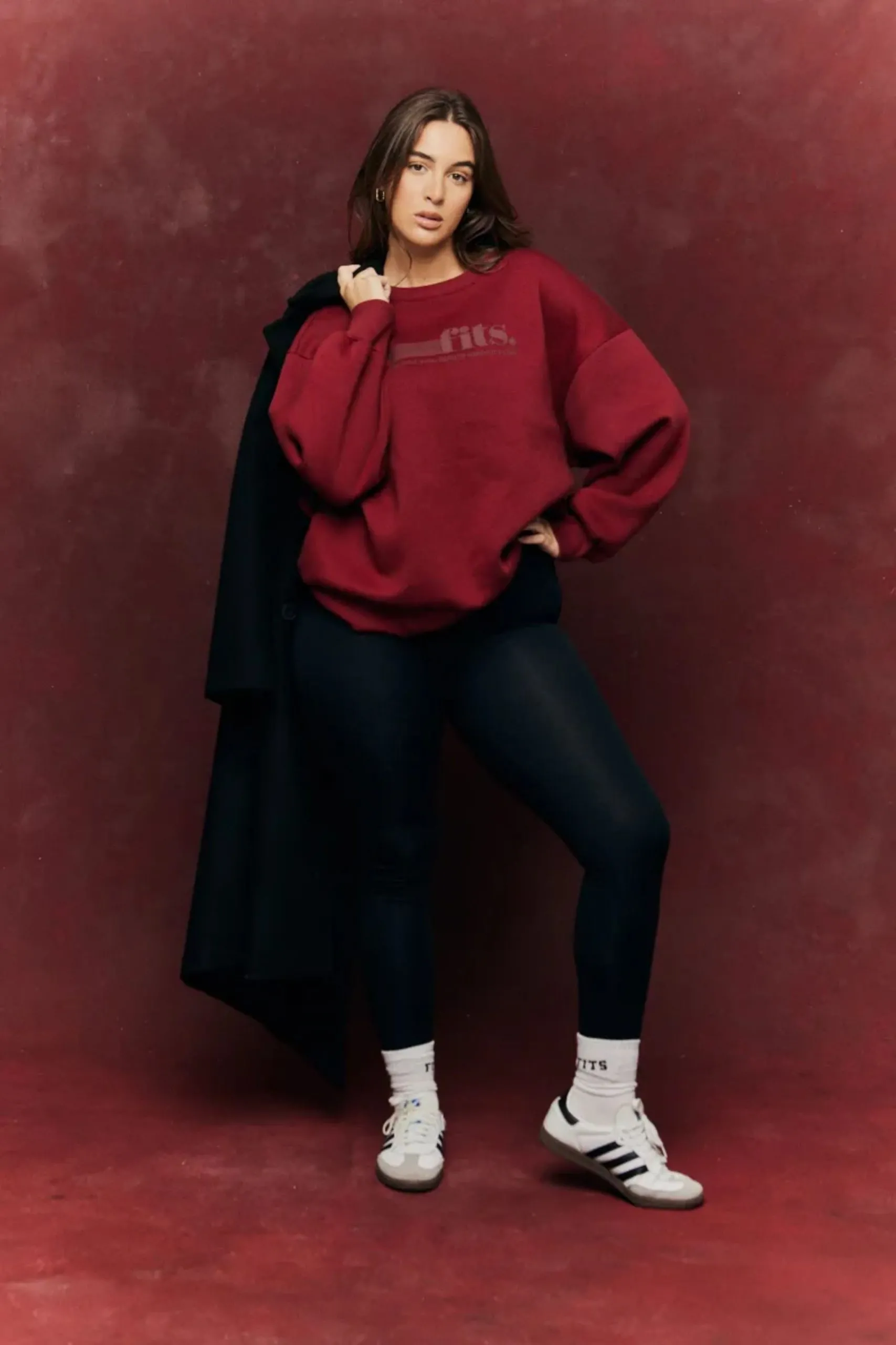 Burgundy Sport Crew Neck Sweatshirt