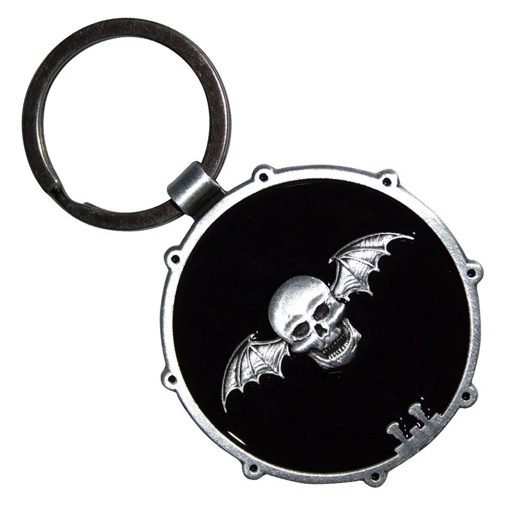 Deathbat Drum Double Sided Keyring Keychain
