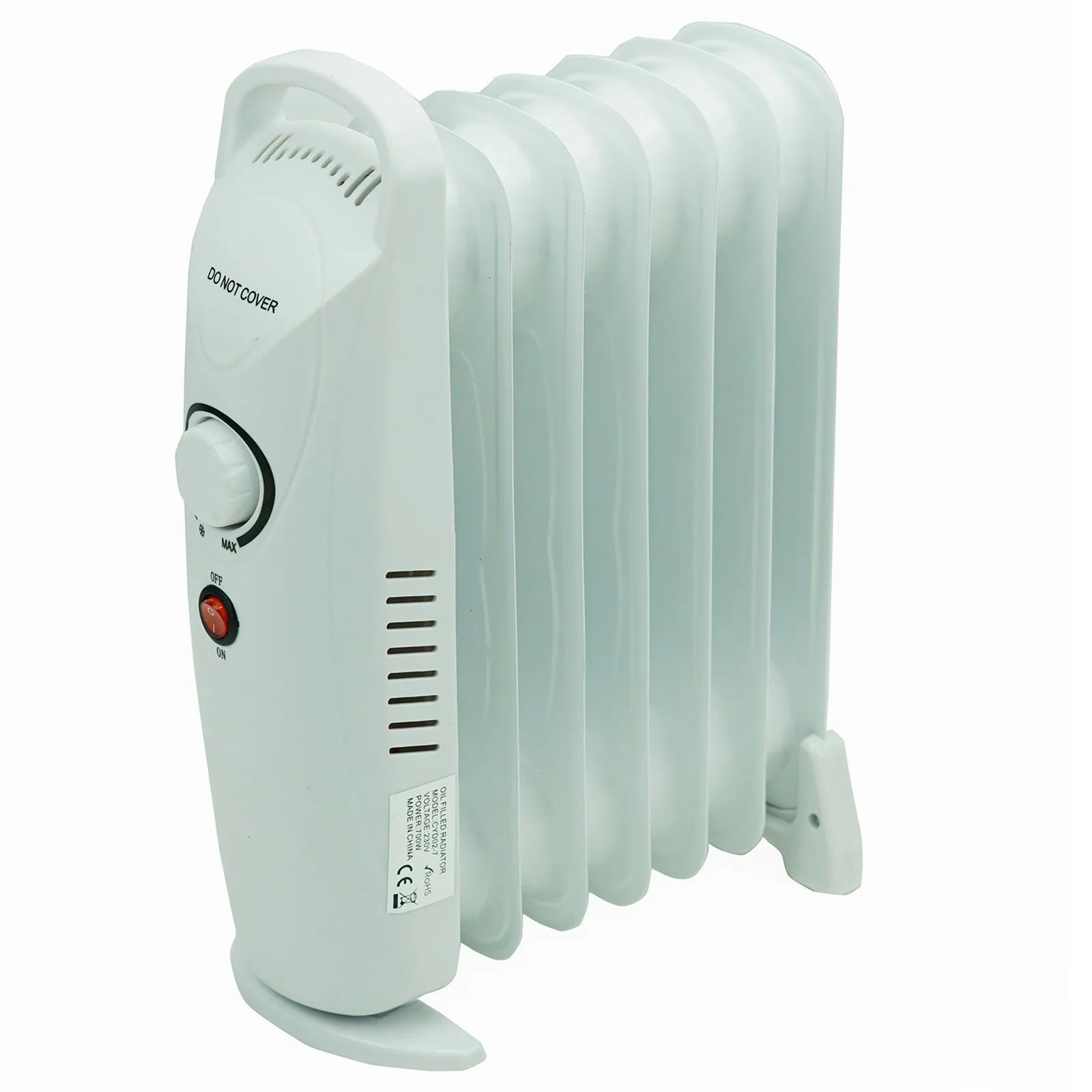 Electric Portable White 7 Fin Oil Filled Radiator Heater