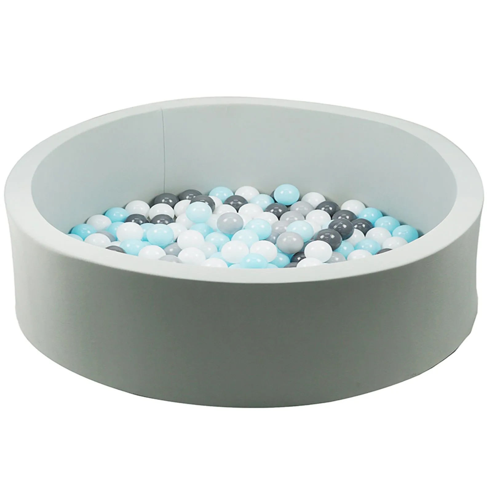 Toddler Baby Grey Soft Foam Pool Ball Pit with 200 Balls