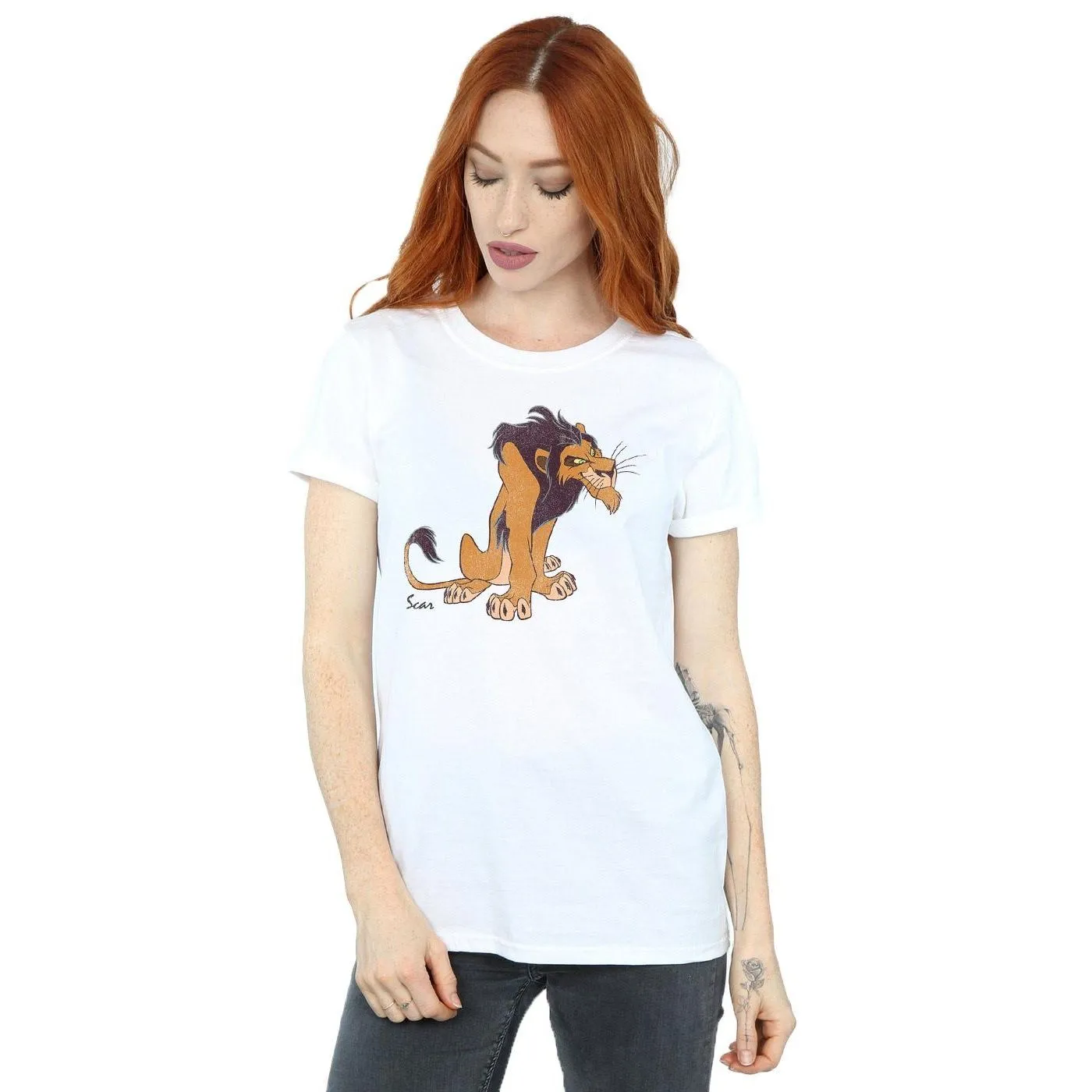 Classic Scar Cotton Boyfriend T-Shirt