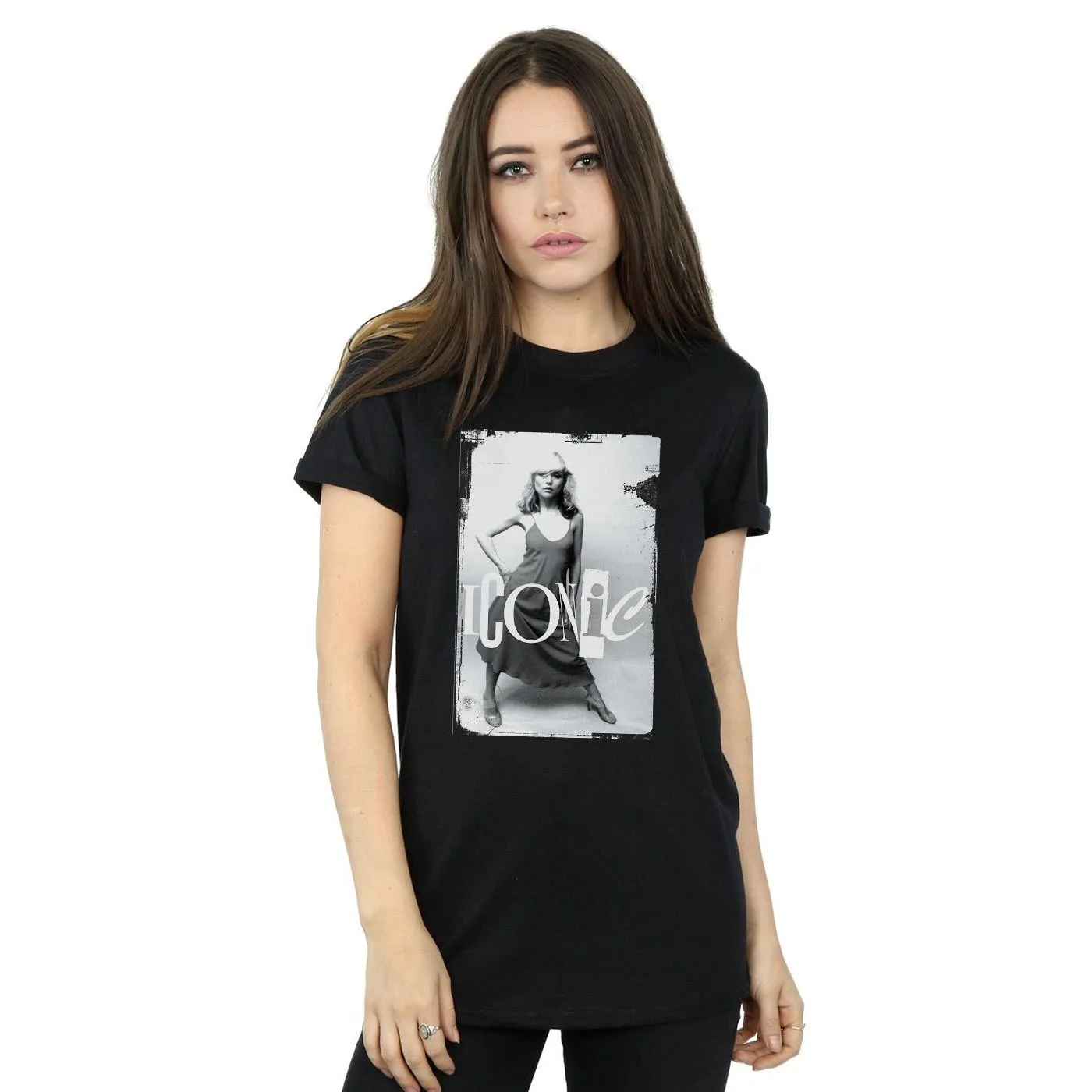 Iconic Photo Cotton Boyfriend T-Shirt